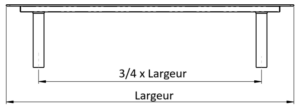 vue de face du bancs de jardin en hpl