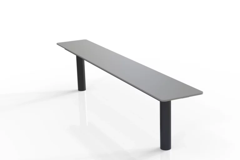 Banc Tibia HPL en acier galvanisé pour espace public