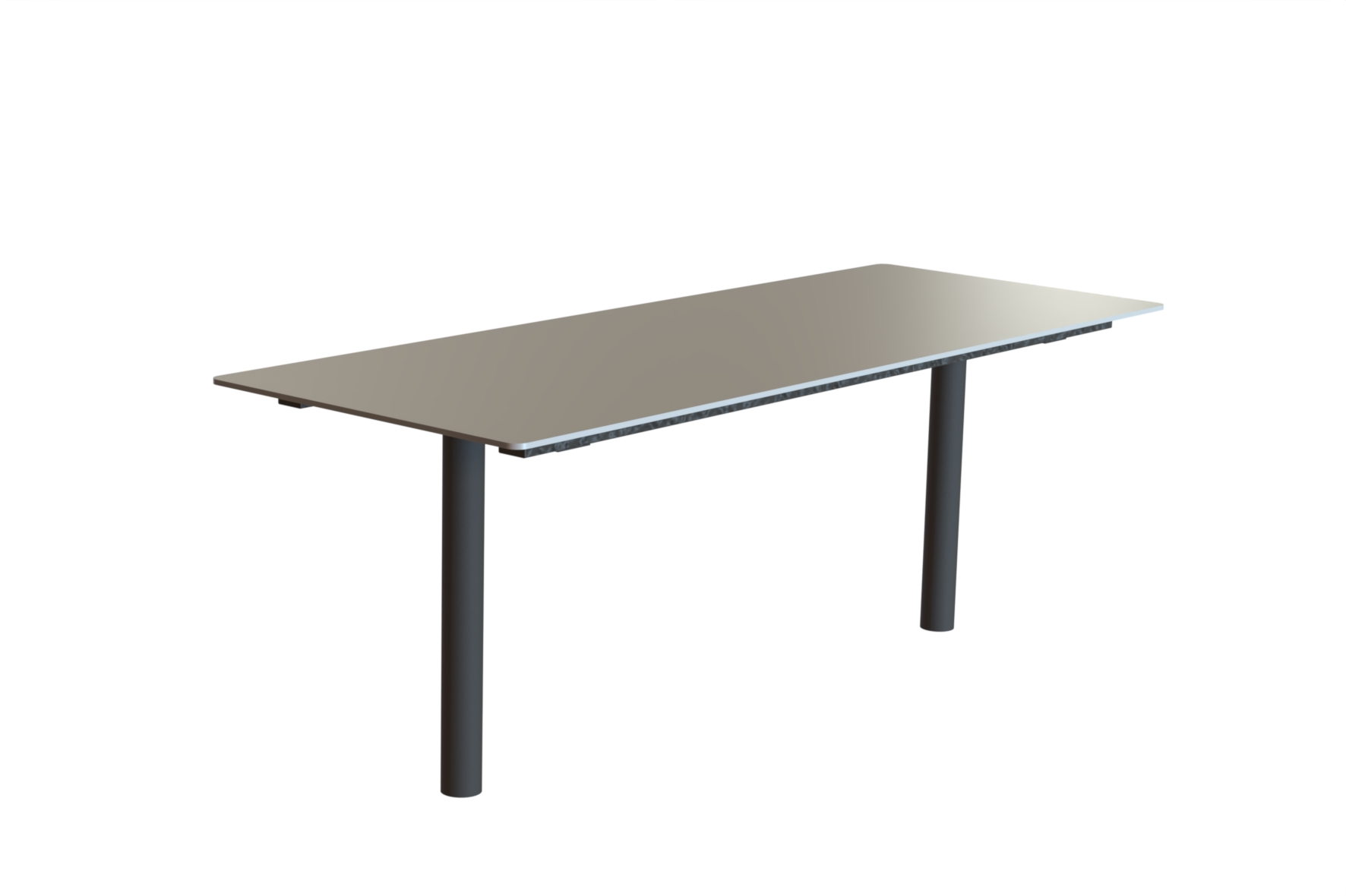 Table extérieure Tibia HPL grise pour parc et collectivité