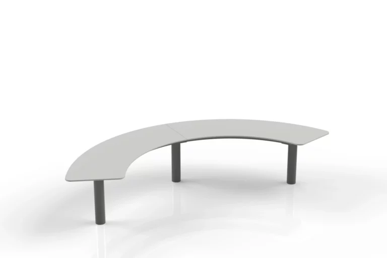 Module demi-circulaire du banc Tibia HPL avec structure en acier