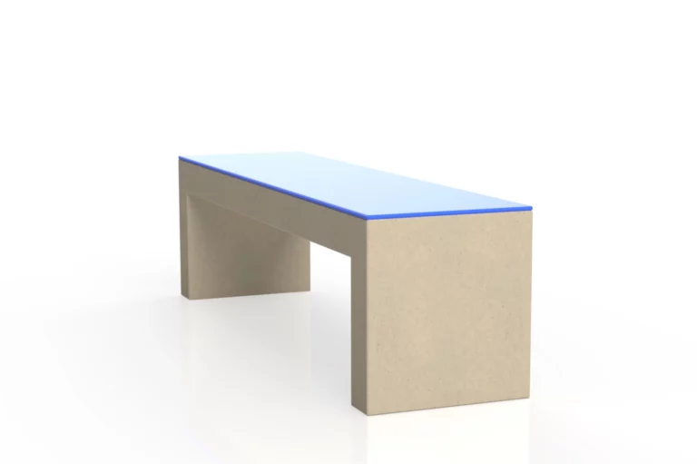 Banc urbain Massivum en béton avec assise HPL