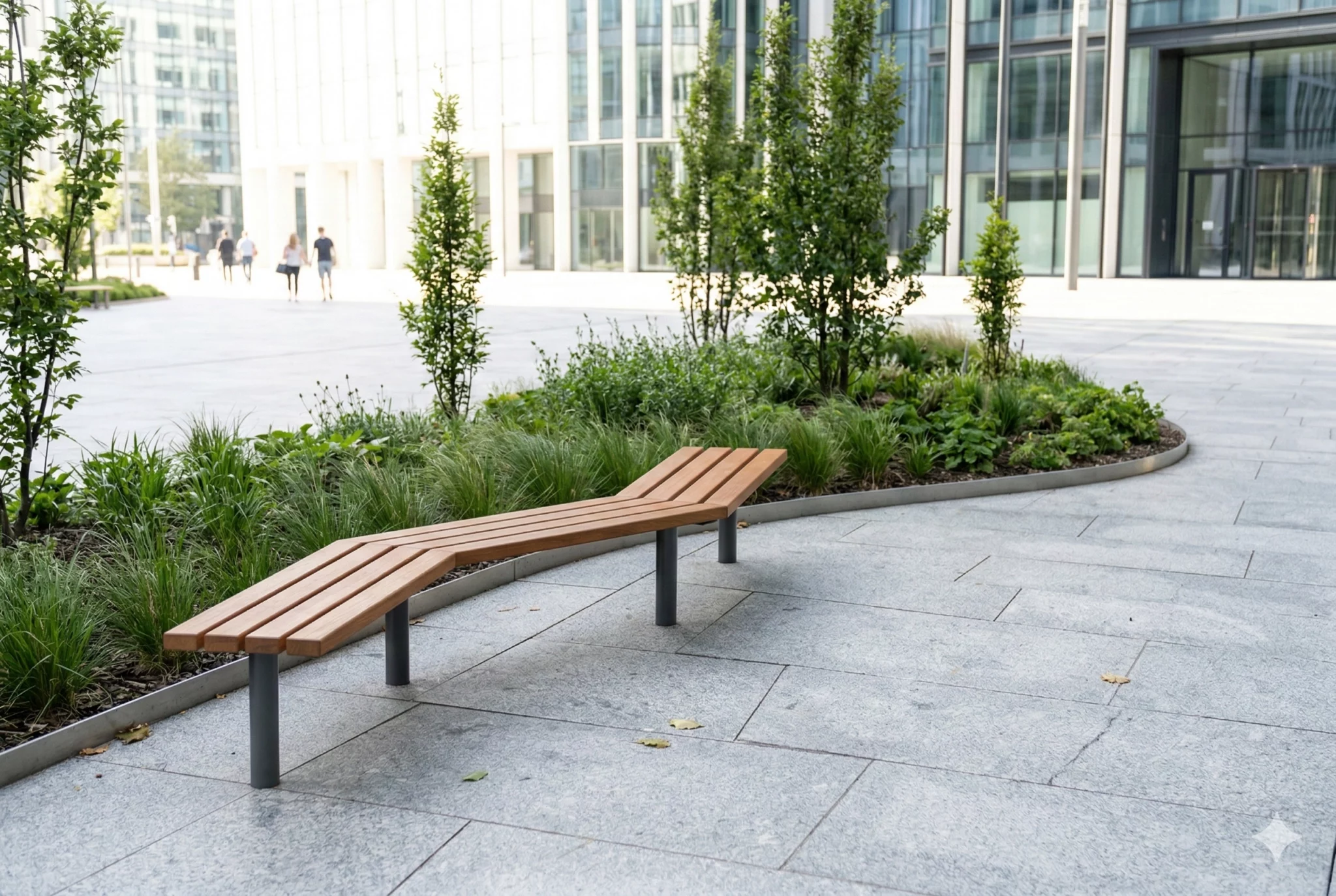 Banc modulaire Tabia moderne avec éléments en angle