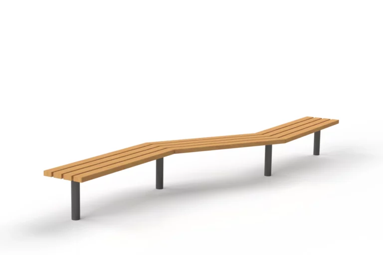 Banc modulaire Tabia avec configuration d’angle pour espace extérieur