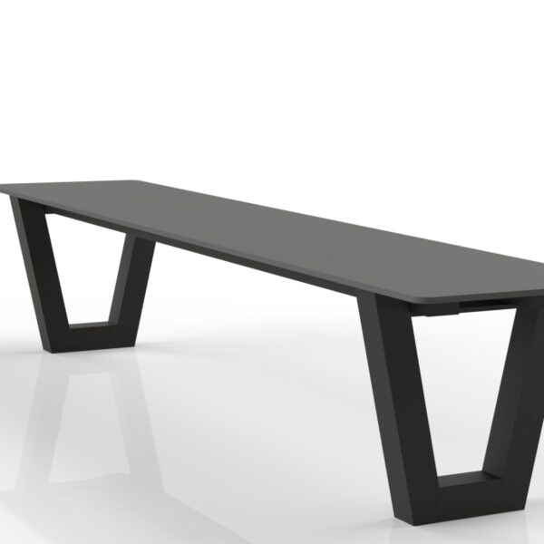 Sitzbank Frigus HPL, in Grau