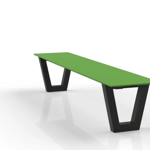 Outdoor-Sitzbank Frigus aus Metall und HPL, wetterfest und langlebig