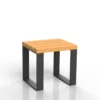 Moderner Nobilis Gartenhocker aus Holz auf stabilem Stahlgestell