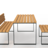 Nobilis Gartentisch aus Stahl und Holz
