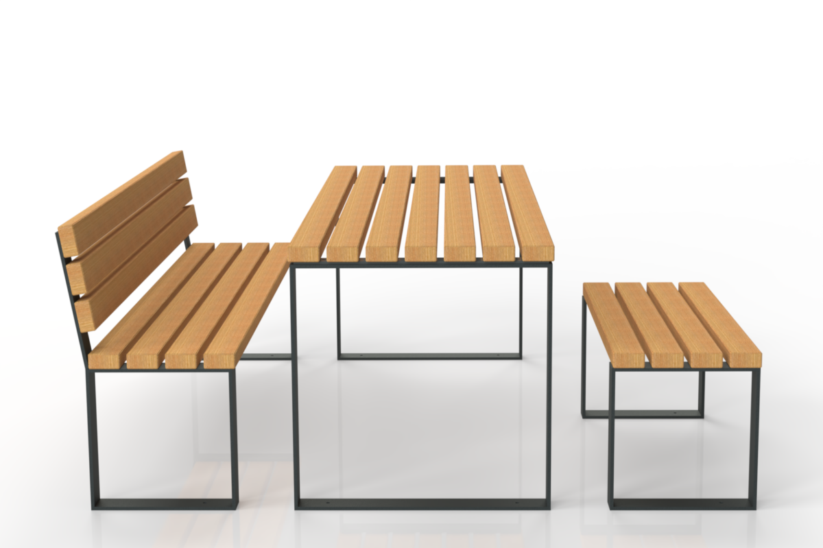 Nobilis Gartentisch aus Stahl und Holz