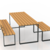 Nobilis-Gartenmöbel-Set aus Stahl und Holz